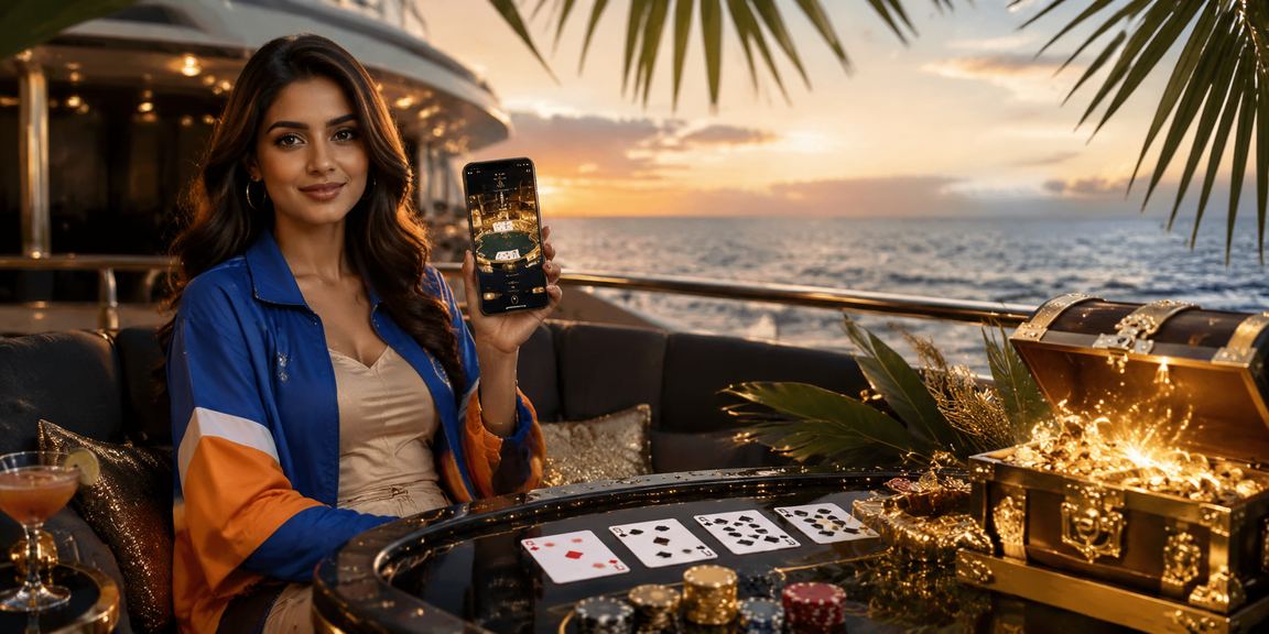 Indian cricket betting enthusiasts enjoying mobile sports betting at the beach